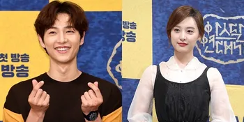 FOTO: Song Joong Ki - Kim Ji Won di Prescon 'ARTHDAL CHRONICLES'
