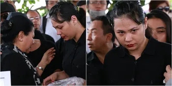 FOTO: Sosok Pacar Mike Mohede, Tertunduk Sedih Hadiri Pemakaman