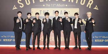 Foto Super Junior di Preskon Album 'THE ROAD: KEEP ON GOING', Gantengnya Bikin Kita Ingin Dilamar
