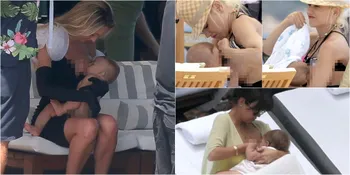 FOTO: Tak Malu, Sederet Seleb Ini Menyusui di Tempat Umum