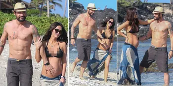 FOTO: Tertangkap Mesra, Megan Fox Pamer Perut Buncit & Berbikini