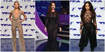 FOTO: Tren Glamor Seleb Hollywood Dalam Balutan Dress Transparan
