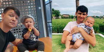 Gaya Santai Marcell Darwin Saat Mengasuh Anak, Rayakan Lebaran Keduanya Bersama Anak