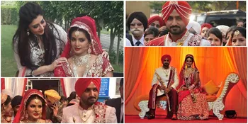 Gelar Resepsi Megah, Geeta Basra - Harbhajan Singh Merah Menawan