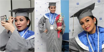 Ibunda Wisuda, Putra Virnie Ismail Tak Mau Lepas Dari Pelukan