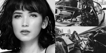 Jadi Korban Tabrak Lari, Ini Potret Kondisi Mobil Dinda Kanyadewi yang Ringsek Parah - Diangkut Mobil Derek