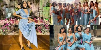 Madam Mina Siap 'Menghantui' Para Haters, 11 Potret Aming Jadi Bridesmaid Pernikahan - Hot Pakai Gaun Belahan Tinggi
