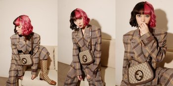 Makin Memesona dengan Rambut Dua Warna, Potret Isyana Sarasvati Pakai OOTD Serba Gucci - Senang Kembaran Baju Sama Kai EXO
