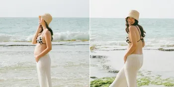 Pakai Bikini Top, 8 Potret Bumil Cantik Pamela Bowie Pamer Bare Baby Bump yang Makin Besar