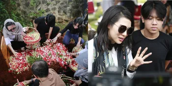 Pelayat Ikut Menangis, 8 Potret Anak Hilbram Dunar Sampaikan Pesan Terakhir di Makam Sang Ayah