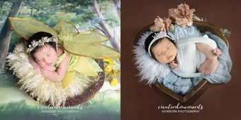 Pemotretan Newborn Baby Mikhaela Anak Eriska Rein, Jadi Tinkerbell Hingga Pakai Hanbok Kayak Anak Korea