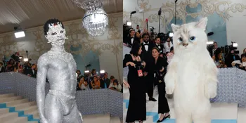 Penampilan di Luar Nalar Met Gala 2023, Lil Nas X 'Cosplay' Manusia Silver dan Jared Leto Jadi Kucing Cute