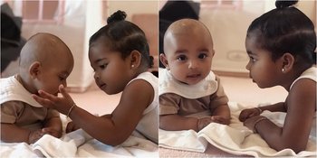 Playdate Kardashian Kids, Saat True Thompson Gemas Banget ke Psalm West!