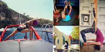 Pose Yoga Riyanni Djangkaru Ini Super Ngeri, Berani Coba?