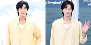 Potret Ahn Bo Hyun di Bandara Menuju Indonesia, yang Pakai Kemeja Kuning Lengan Digulung Jangan Sampai Lepas