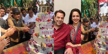 Potret Aktor Legendaris Bollywood Dharmendra Rayakan Ultah ke-89 Bareng Fans, Dapat Ucapan Mesra dari Istri Kedua