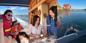 Potret Alice Norin Selama Pulkam ke Norwegia, ke Supermarket Pakai Speedboat - Nyebur ke Laut Air Es