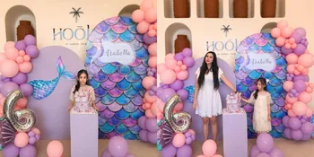 7 Potret Aura Kasih Rayakan Ulang Tahun Arabella sang Anak, Bersama Keluarga - Pilih Tema Mermaid