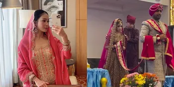 Potret Cantik Bunga Zainal di Nikahan Keponakan Suaminya, Bagaikan di Film India