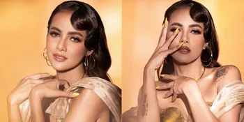 Potret Cantik Olla Ramlan dengan Dress Emas, Auranya Mahal dan Berkelas
