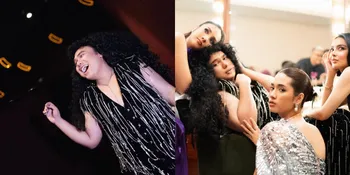 Potret Keanu di Gala Premiere 'MENDADAK DANGDUT', Tampilannya Heboh dengan Rambut Keriting Panjang