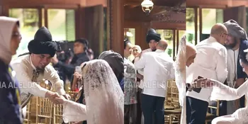 Potret Maia Estianty Salaman dengan Ahmad Dhani dan Mulan Jameela di Pengajian Pernikahan Al Ghazali, Akur