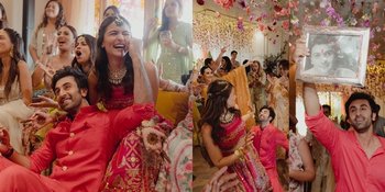 Potret Mehendi Jelang Pernikahan, Alia Bhatt Kenakan Lehenga Unik - Ranbir Kapoor Bawa Foto Mendiang Ayah