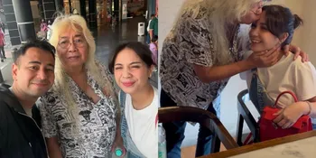 Potret Nagita Slavina Bertemu dengan Gideon Tengker, Dapat Peluk dan Ciuman di Kening