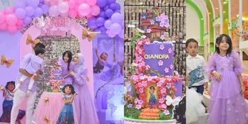 Potret Perayaan Ultah ke-5 Qiandra Anak Ryana Dea dan Puadin Redi, Seru Bernuansa Ungu