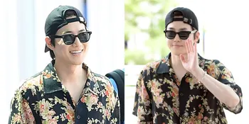 Potret Suho EXO di Bandara Menuju Indonesia, Belum Ketemu Erina Tapi Sudah 'Berbunga-Bunga'