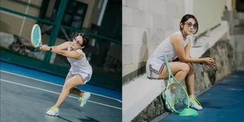 Sederet Foto Dinda Kirana Main Tenis, Tampil Sporty dan Kece dengan Raket Warna Hijaunya