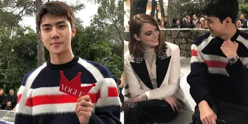 Sehun EXO di Prancis, Best Dressed Sampai Duduk Bareng Emma Stone