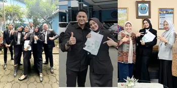 Tak Ada Kata Terlambat, 8 Potret Sonya Fatmala Lulus Sidang Skripsi di Usia 30 Tahun - Hengky Kurniawan Setia Menemani