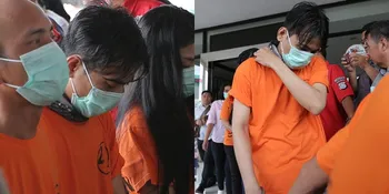 Tangan Diborgol, Aris Idol Menunduk Lesu Saat Rilis Kasus Narkoba