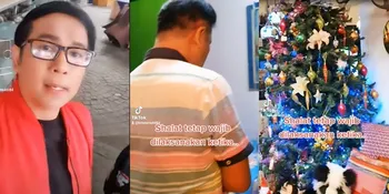 Toleransi Beragama, Potret Krisna Mukti Sedang Salat Saat Sang Ibu Kebaktian di Rumahnya