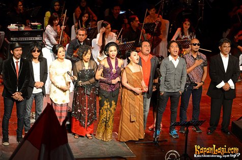 Sederet musisi di acara 100 Tahun Ismail Marzuki Foto: KapanLagi.com/Bambang E Ros