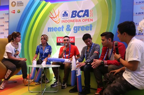 RAN dalam meet and greet event Badminton Internasional BCA Indonesia Open 2015 ©KapanLagi.com