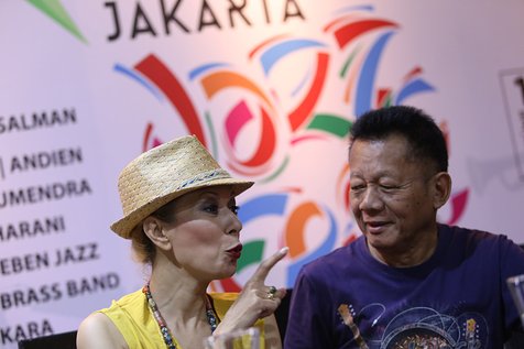 Syaharani saat press confrence Enjoy Jakarta Jazz Festival 2015 © KapanLagi.com®/Agus Apriyanto