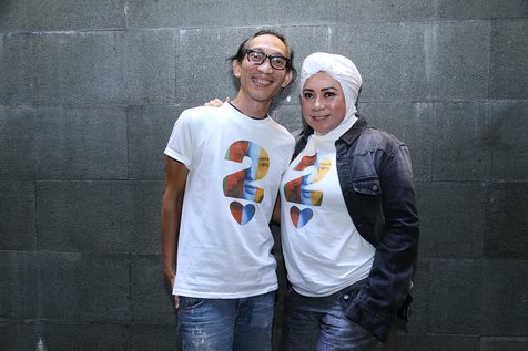 Melly Goeslaw dan Anto Hoed siap beraksi di konser peluncuran album soundtrack AADC 2 © KapanLagi.com/Agus Apriyanto