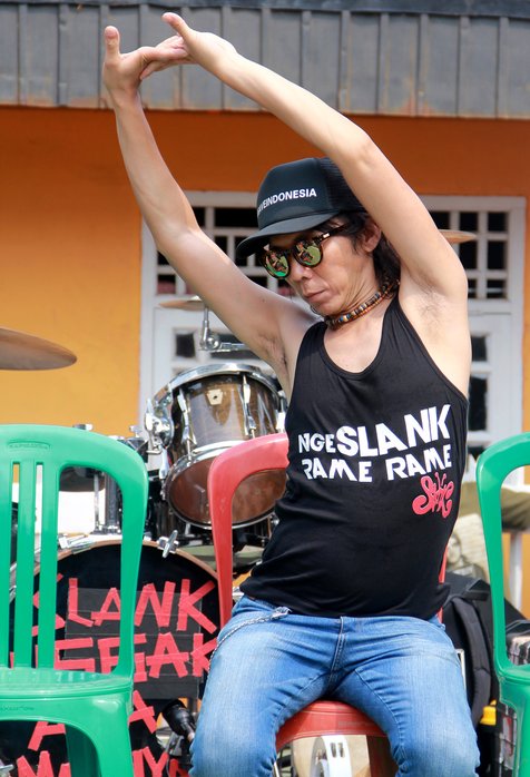 Meski baru pertama kali, Bimbim Slank yakin di Gaza pun ada Slankers! © KapanLagi.com/Muhamamd Akrom Sukarya