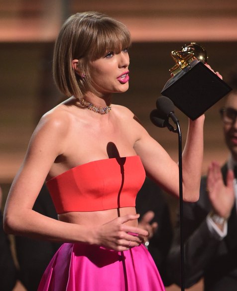 Pidato terkenal Taylor Swift saat meraih Best Album of the Year kembali ditampilkan dalam iklan 'Grammy Awards 2017' © AFP