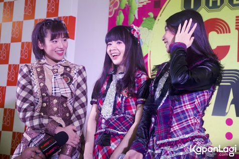 Haruka, Yupi dan Shania Gracia berbagi pengalamannya setelah berkunjung ke Jepang belum lama ini © KapanLagi.com®/Djoko Poerwanto