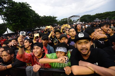 Hammersonic 2016 jadi tempat berpesta ribuan metalhead Indonesia dan Luar Negeri © KapanLagi.com/Bambang E. Ros