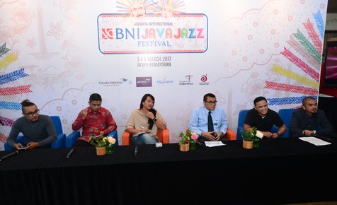 Suasana press confrence  Java Jazz 2017 © KapanLagi.com®/Bayu Herdianto