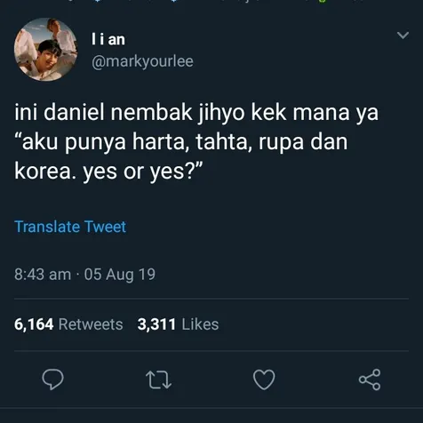 Daniel Kalau Nembak, 'Yes or yes?'