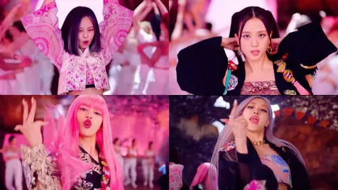Di deretan scene terakhir, para member BLACKPINK tampak mengenakan kostum dengan tema hanbok versi modern.