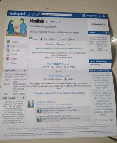 Download Contoh Undangan Pernikahan Walimatul Ursy Dengan