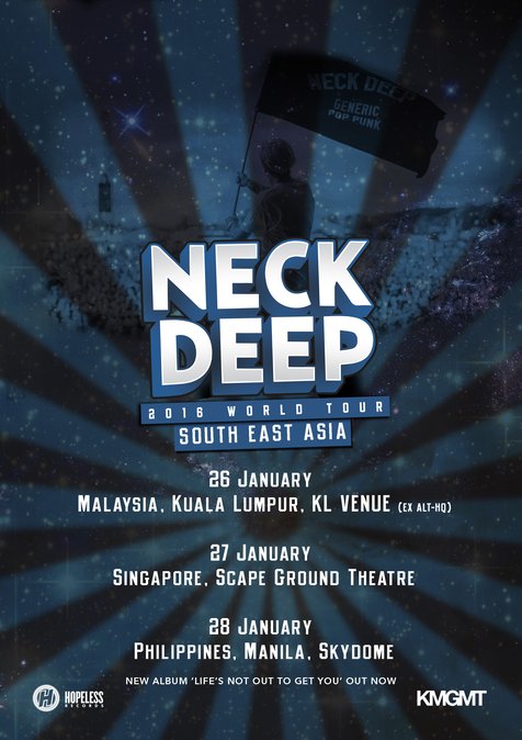 Neck Deep siap mendatangi Asia Tenggara untuk pertama kalinya © Hopeless Records