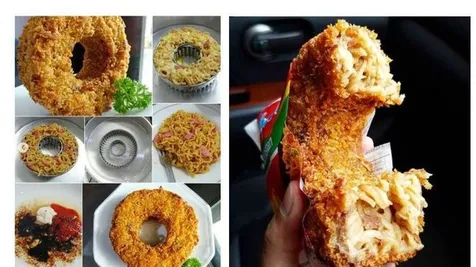 5 Cara Membuat Donat Indomie Lezatnya Sampai Bikin Ngiler Kapanlagi Com