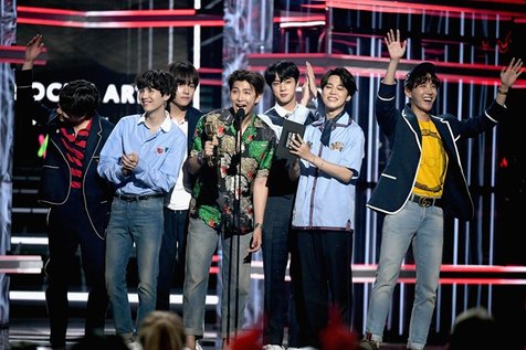 BTS menjadi Top Social Artist 2018. (AFP)